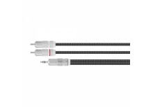 Stereo cable, JACK 3.5 mm to 2 x RCA, 1.3 m